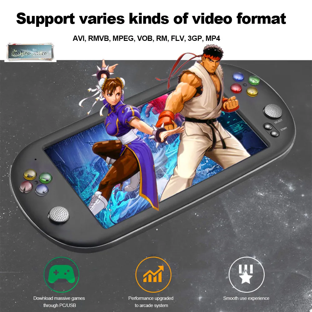 

New X16 7-inch portable game console support TV output video playback multiple game format game consoles