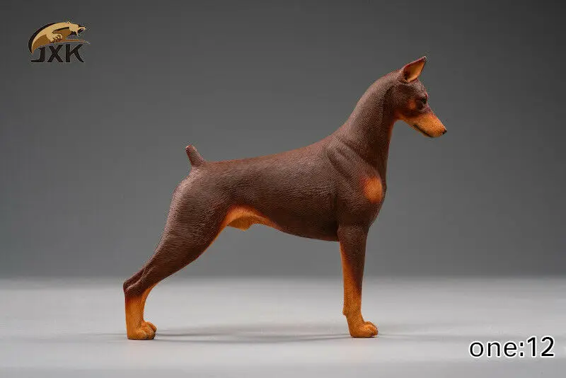Jxk022 B Модель животного JXK 1/12 Jxk022 Dobermann черная/Коричневая кожа цвет игрушки для домашних животных фигурка аксессуар F 6 ''фигурка - Цвет: Jxk022 B
