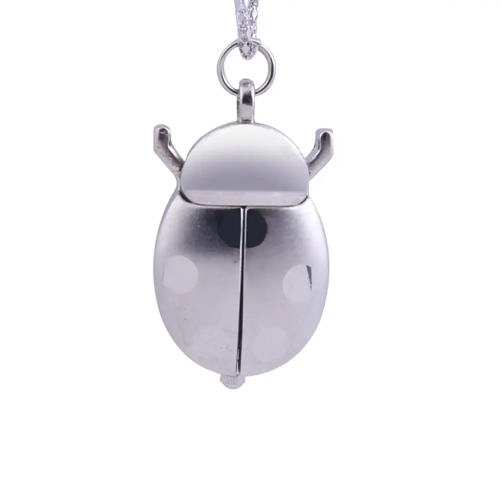 Silver Beetle Fashion Quartz Pocket Watch Accessories Clock