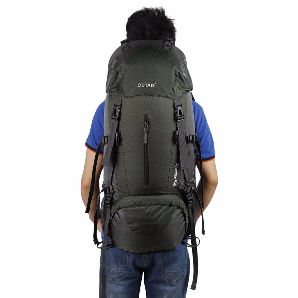 OUTAD 55L+ 5L на открытом воздухе Альпинизм, Охота Отдых на природе походный рюкзак