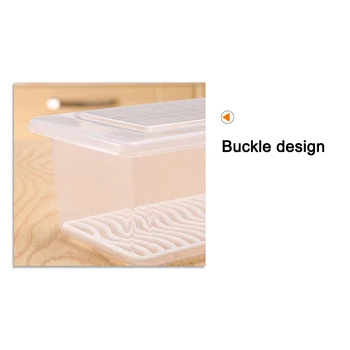 

Fruit Vegetable Plastic Storage Box Food Storage Containers with Removable Drain Plate GQ