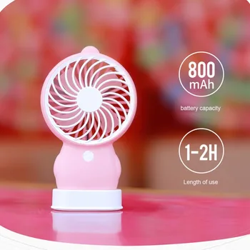 

2020 Portable Cartoon USB Rechargeable Personal Cooling Fan 2 Adjustable Speeds for Home Office Travel portable fan
