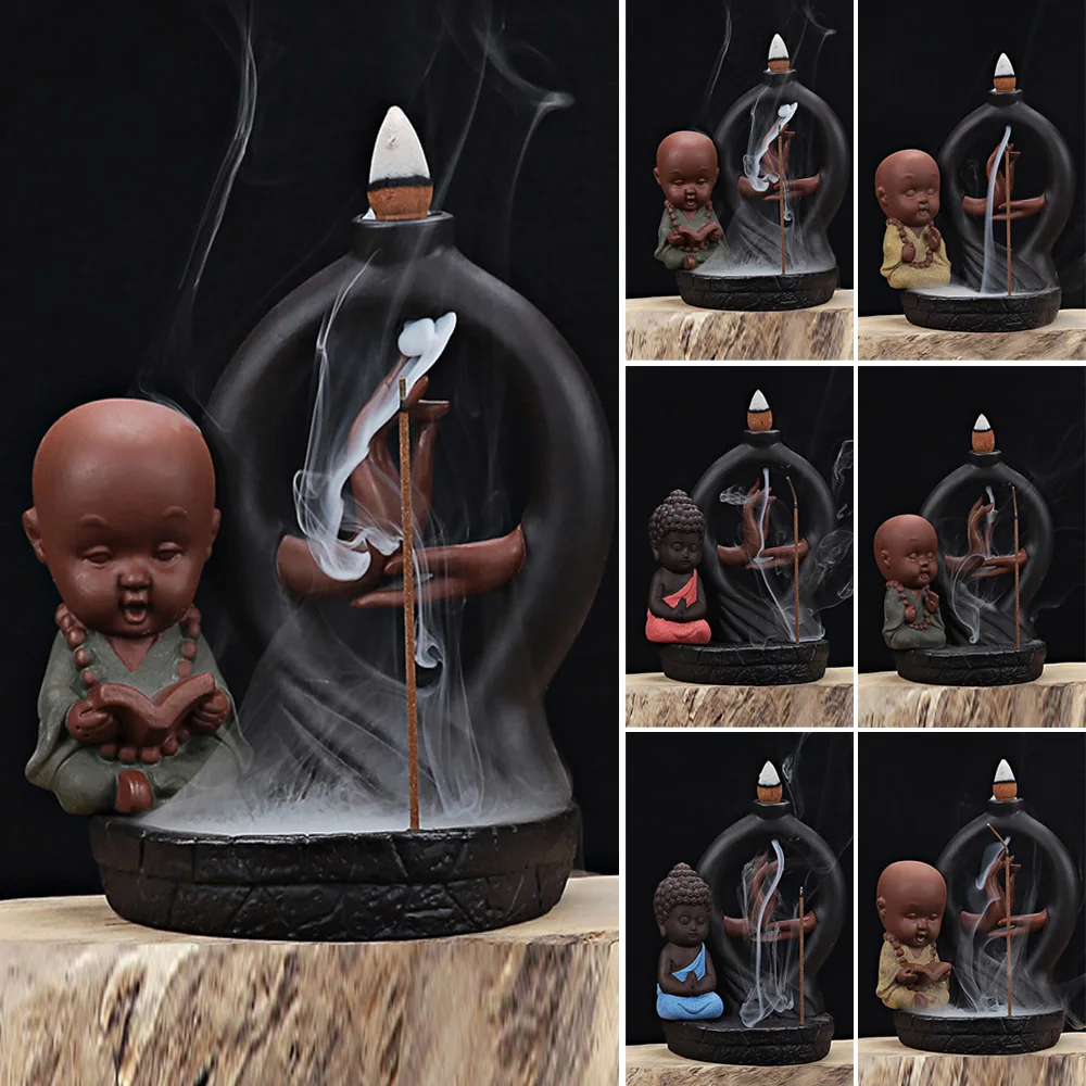 Incense Burner Backflow Ceramic Glaze Tower Holder Smoke Cone Sandalwood
