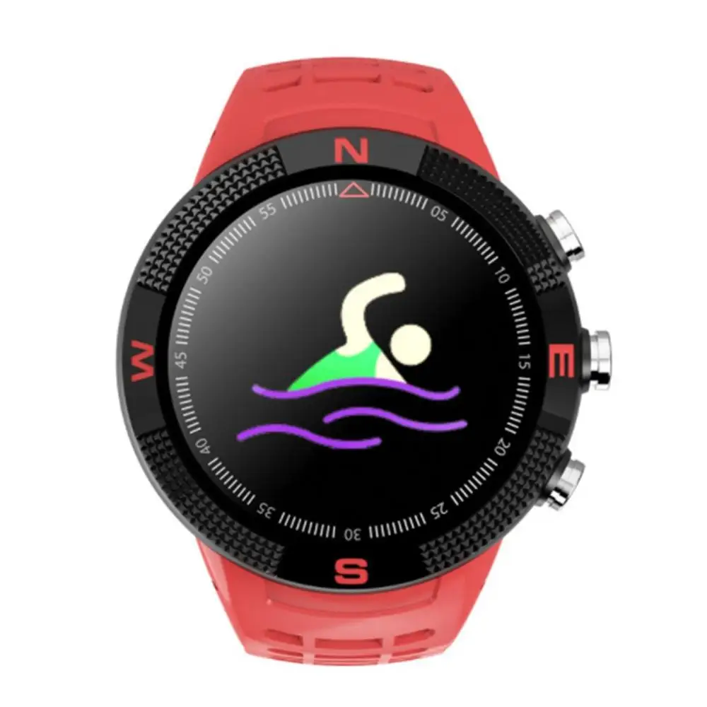 New Smart Watch Sports Round Dial IP68 Waterproof Call Message Reminder Pedometer Sleep Monitoring GPS Smart Watch For Women Men - Цвет: Красный