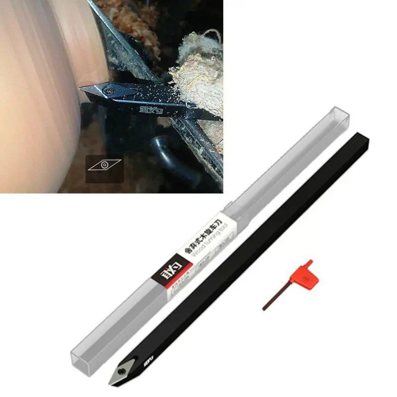 

1Set Hollowing Wood Turning Tool Rotary Chisel Diamond Head Arbor R-shaped Knife for Lathe Woodworking Turning Tools Kit