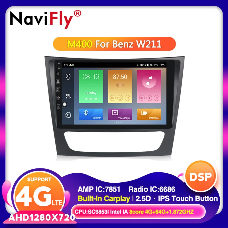 Ips Dsp 4g 64g Android 10 Car Radio Player Gps For Mercedes Benz E Class W211 E200 E220 E300 E350 E240 Cls Class W219 Swc No Dvd Car Multimedia Player Aliexpress