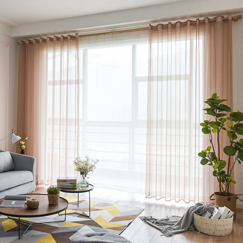 

Yaapeet Solid Color Modern Europe Sheer Curtains Living Room Window Drapes High Quality Dining Room Blackout Window Curtain