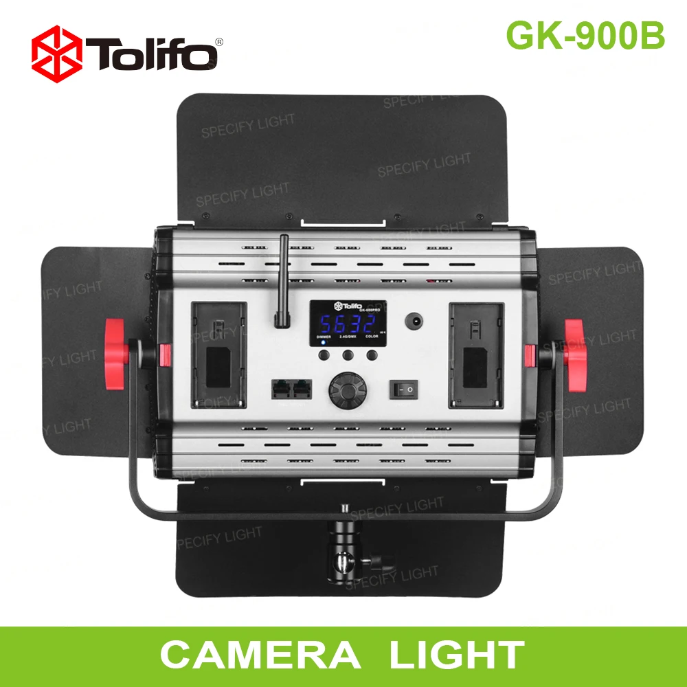 

54W Bi Color 900pcs LED Full Spectrum Bulbs Aluminum Alloy Frame 2.4G Wireless Remote Control Digital Display Light Filter