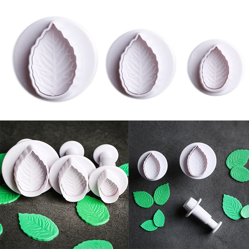 Description Picture 6 of item3Pcs/Set Cake Rose Leaf Plunger Fondant Decorating Sugar Craft Mold Cookie Biscuit Cutter Cake Decorating Pastry Cake Tools