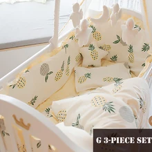 Несколько размеров Детские кроватки постельные принадлежности четыре или пять комплектов Чистый хлопок Защита Collide может отпороть и мыть полный хлопок бампер подушка