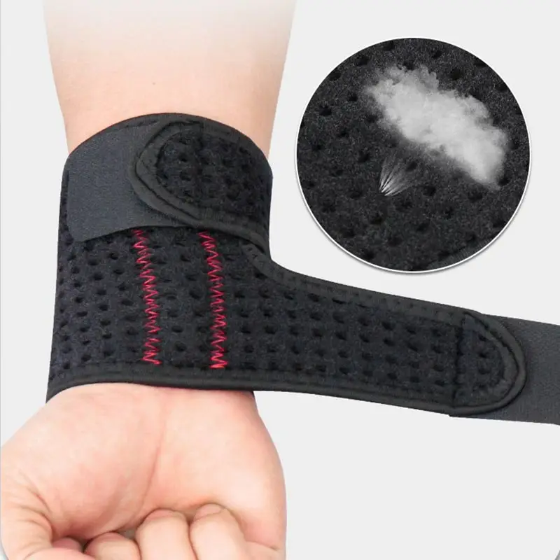 Adjustable Sport Wristband Breathable Wrist Suppor Warps Bandage Basketball Weightlifting Gym Workout Wrist Protective Gear 2Pcs