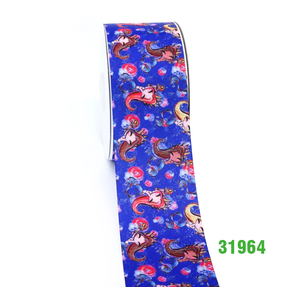 31964 50 ярдов мультфильм напечатанный grosgrain ленты 31954 - Цвет: 31964