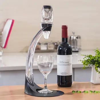 

Professional Red Wine Decanter Pourer With Filter Stand Holder Vodka Quick Air Aerator For Home Dining Bar Essential Set YE-Hot