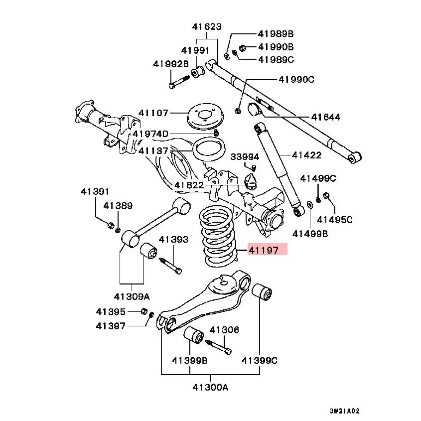 

2PCS Rear Suspension Shock Absorber Coil Spring For Mitsubishi SPACE GEAR L400 VAN 1994.06-2001.03 MR133627