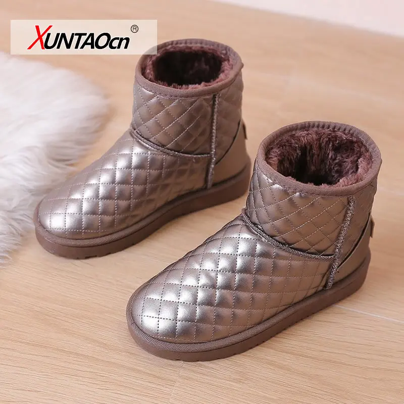 

Зимние ботинки, женская обувь 2021, зимние женские ботильоны, модные ботинки на плоской подошве большого размера, сохраняющие тепло женские хлопковые ботинки Botas mujer