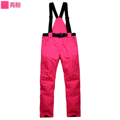 Высококачественные водонепроницаемые ветрозащитные женские лыжные штаны, штаны для сноуборда для женщин, зимние теплые женские дышащие брюки - Цвет: Розовый