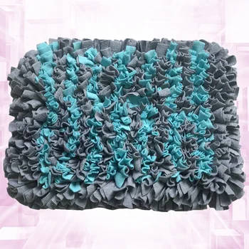 

Pet Funny Feed Training Mat Pet Sniff Smell Pad Food Feeder Slowing Feeding Mat Blue (52x40cm)