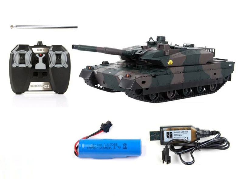 Remote Control RC Battle Tank M1A2 10 Type 330 Degree Rotate Simulation Sound Light Independent Suspension Wireless Control Tank