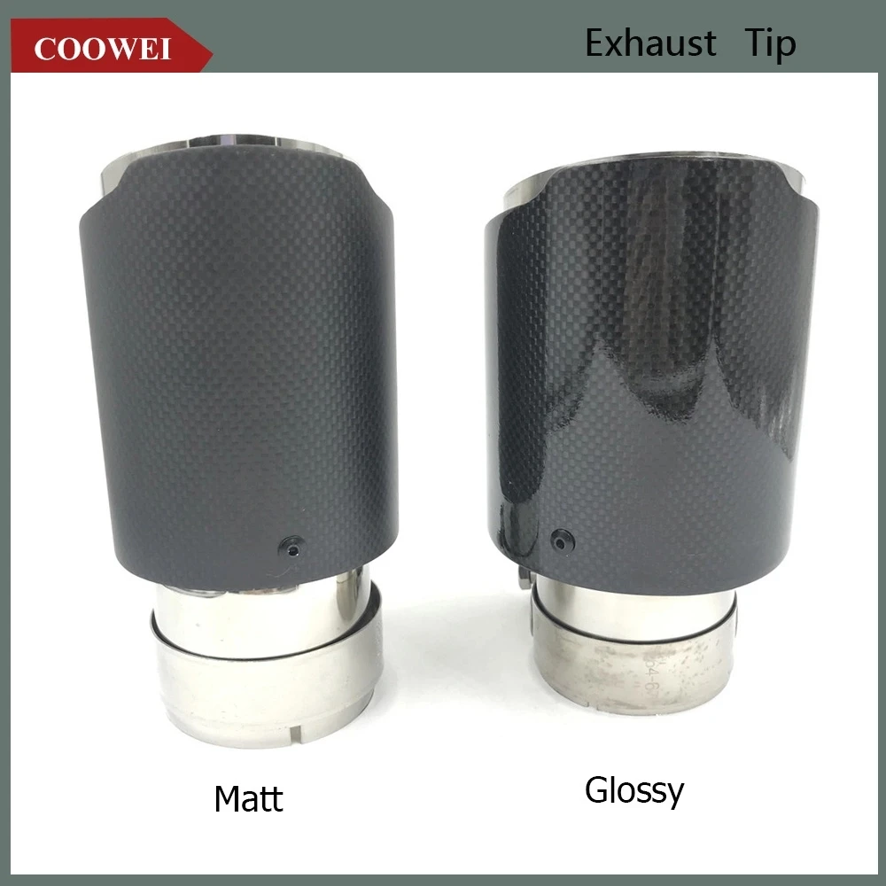 Два типа глянцевого/матового углеродного волокна + нержавеющая сталь выхлопной