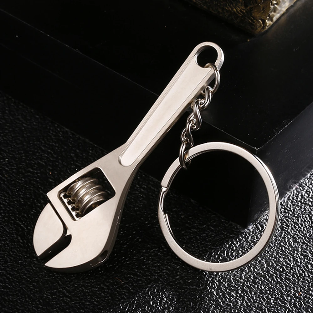 

Wrench Keychain Stainless Steel Car Key Ring High-grade Simulation Spanner Key Chain keyring Keyfob Tools Car Styling
