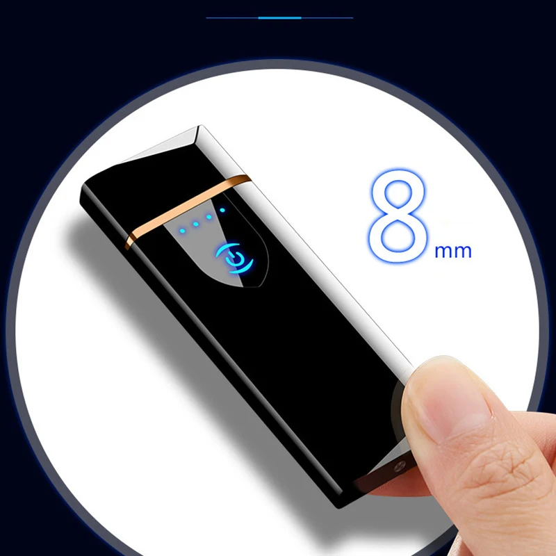 Маленькая перезаряжаемая USB ветрозащитная электронная зажигалка