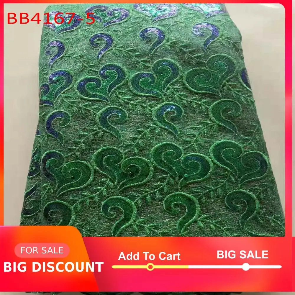 Темно зеленый новый модный стиль вышивка бисером и камнями Нигерия французский