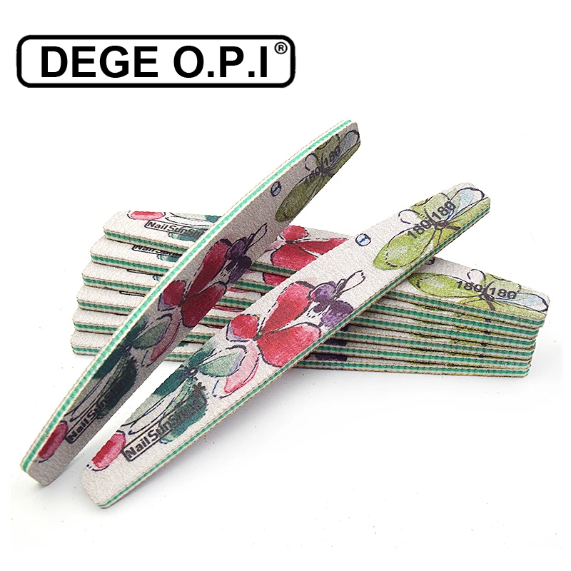 60pcs Nail File Buffer Block New Style Flower Printed Colorful Professional lime Per Instrument Manicure files 180/180 | Красота и