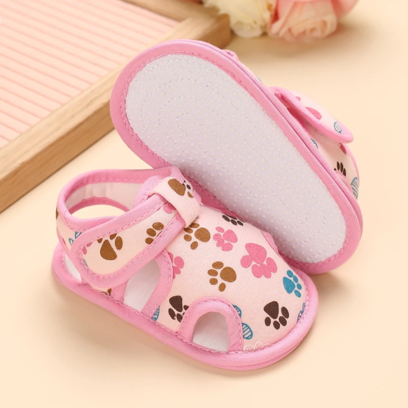 2021 NEW 0-18Months Kids Newborn Baby Boys Fashion Summer Soft Crib Shoes First Walker Anti Slip Sandals Shoes Soft Sole