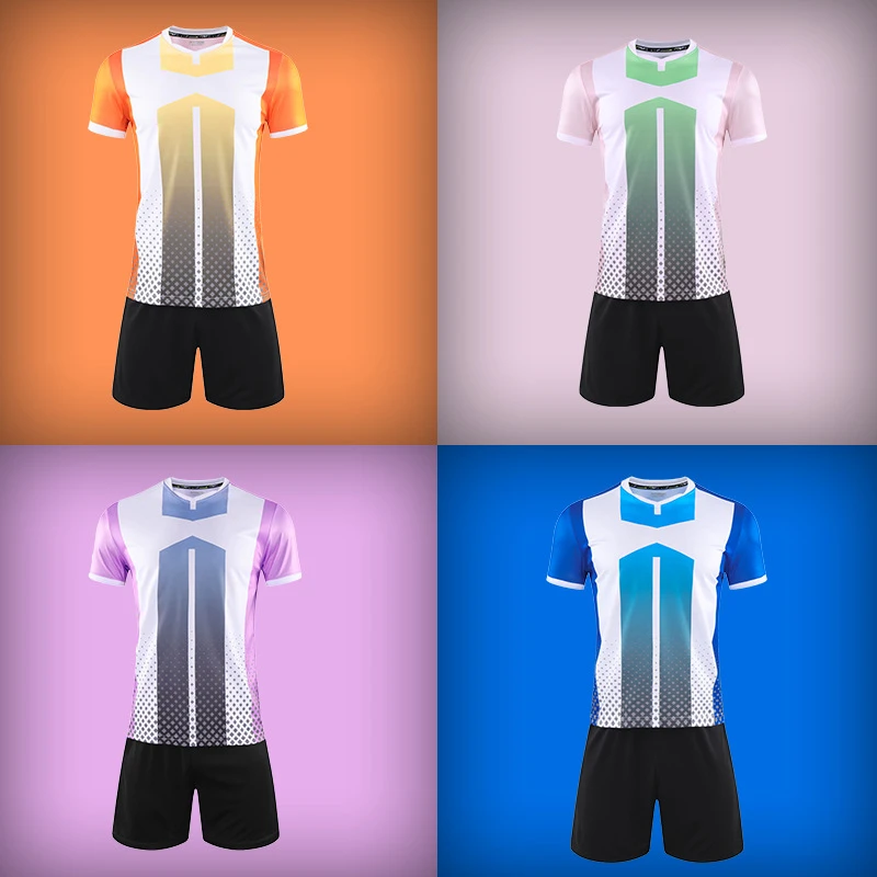 Camiseta fútbol transpirable para hombre y mujer, conjunto de camisetas de fútbol para mujer, uniformes de entrenamiento para correr, ropa deportiva para equipo de adulto con estampado en blanco, 2021|Sets de