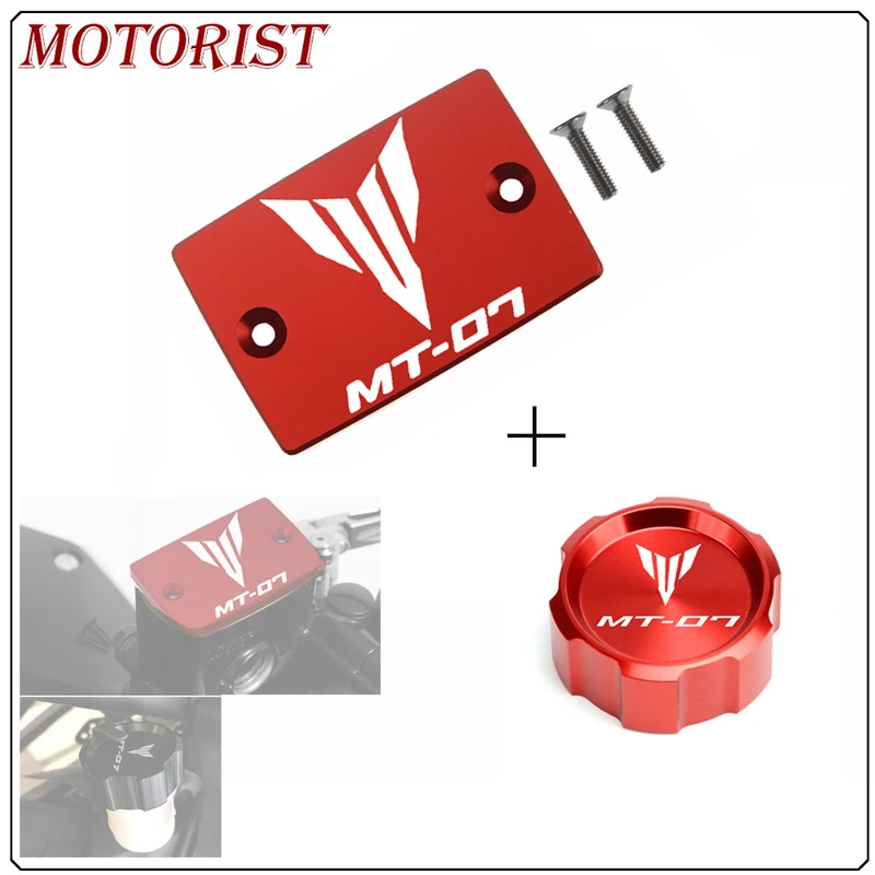 

Motorcycle Parts For Yamaha MT07 FZ07 MT-07 MT 07 2014-2017 2018 Front & Rear brake Fluid Cylinder Master Reservoir Cover Cap