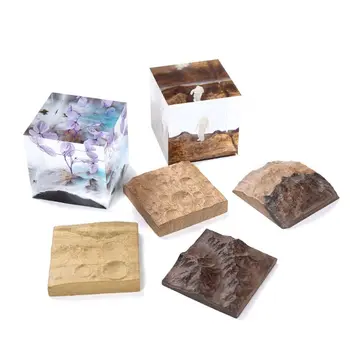 

5cm/2" Universe Theme Resin Epoxy Art Craft Cosmic Space Resin Sandalwood Mars Earth Moon Wood Material Jewelry Making