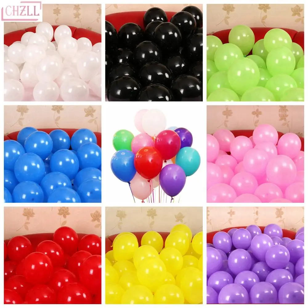 

CHZLL 100pc 10inch Thicken Pearl Latex Balloons Air Round Ballons Accessories Kid Birthday Balloons Colorful Pearl Latex Balloon