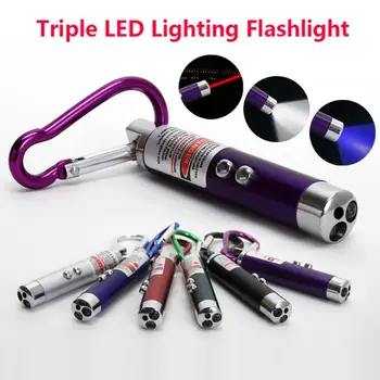 

UV Lamp Portable Pointer Pen Laser Light Keychain Pet Toy Multi Function Laser Pointer Pen Super Bright