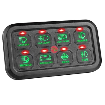 

8 Gang Car LED Control Electronic Relay System Switch Panel For Yachat Boat RV