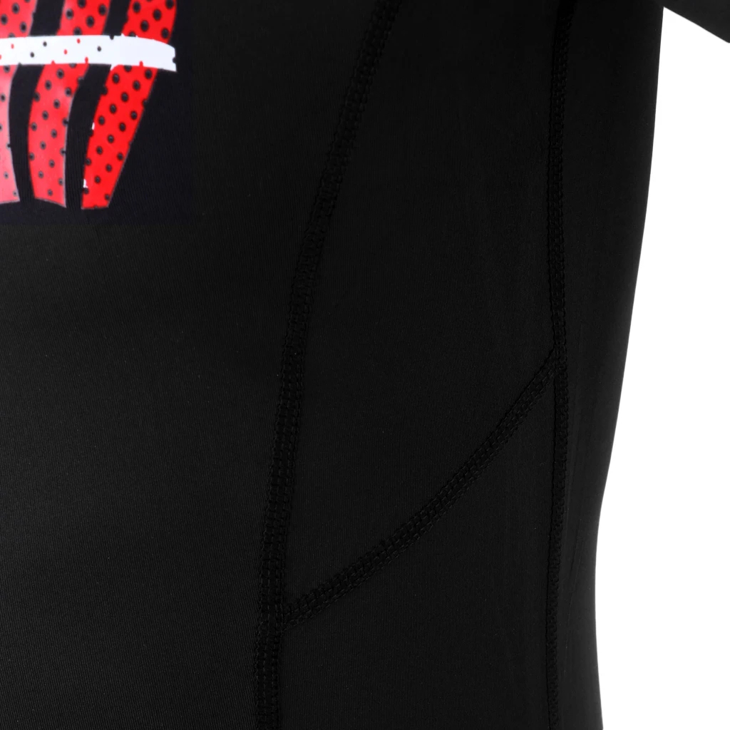 Lightweight Tight Men's Short Sleeve T-shirt Tee Sports Compression Cycling Fitness Gym Top Black