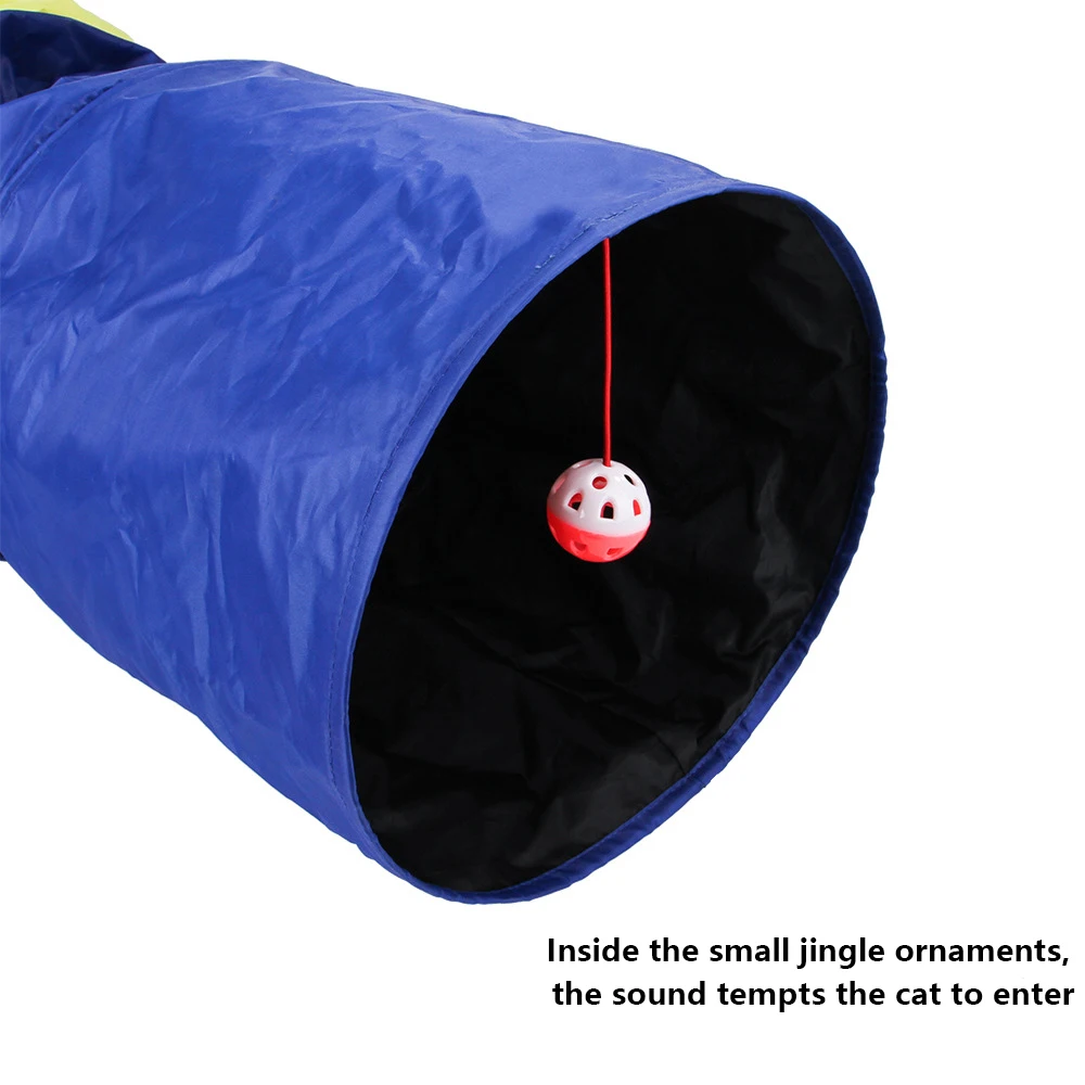 Hot 3 Holes Funny Foldable Pet Cat Toy Tunnel Indoor Outdoor Toy Pet Cat Training Toy 4