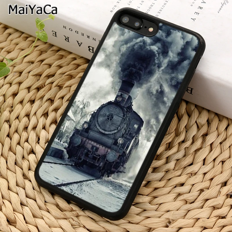 MaiYaCa паровоз поезд телефонный чехол для iPhone X XR XS 11 12 Pro MAX 5 6 S 7 8 Plus Samsung Galaxy S5 S6 S7edge S8