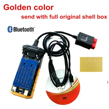 

Golden color obd obd2 scanner 2016.0 keygen bluetooth for delphis vd ds150e CDP for cars and trucks as mvd diagnostic tool