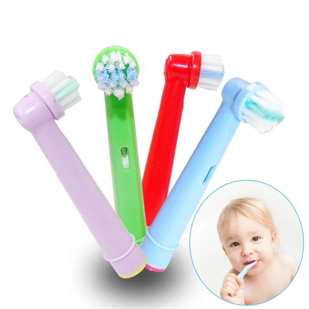 

4pcs Replacement Kids Children Tooth Brush Heads For Oral B Electric Toothbrush EB-10A Pro-Health Stages 3D Excel Oral Care