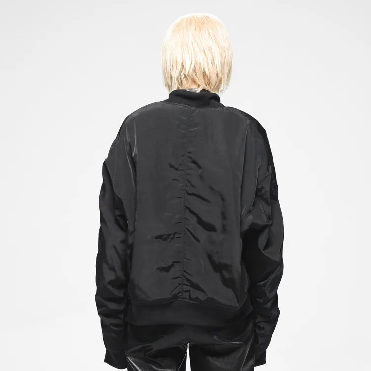 

Qing Lan New Style Dark Non-mainstream of Street Snap Harajuku-Style Solid Color Baseball Uniform Cotton-padded Clothes Windproo