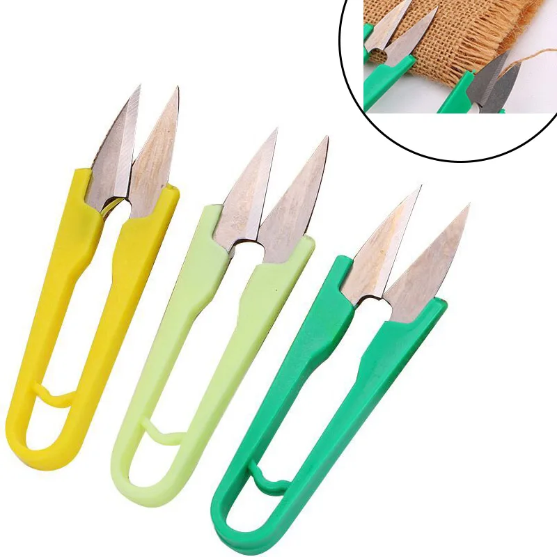 

6Pcs/Pack Durable Household Cross Stitch Scissors Office Paper-cut Kitchen Scissors Sharp Spring Yarn Shears Students DIY Tool