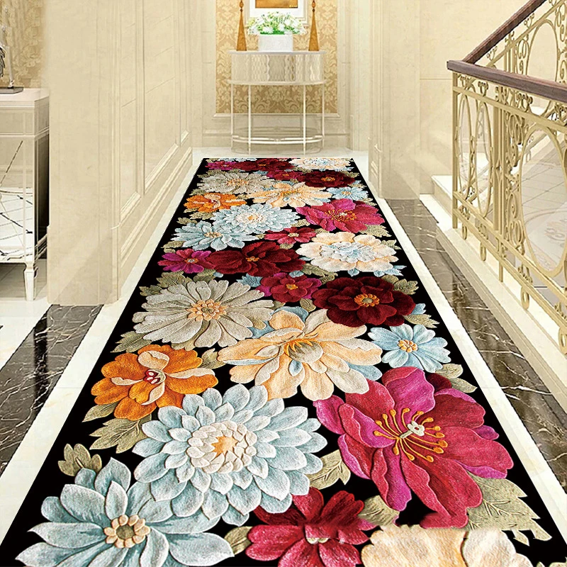 3D Creative Flower Carpets European Hallway Doormat Living Room Bedroom