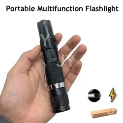 Tamanho pequeno ao ar livre edc portátil multifunction led lanterna auto defesa ferramentas para ferramentas anti lobo