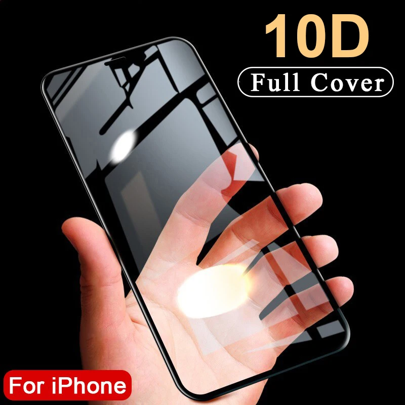 10D изогнутая Защитная пленка для iPhone X XS 6 7 6S 8 Plus Защита экрана 12 Mini 11 Pro Max