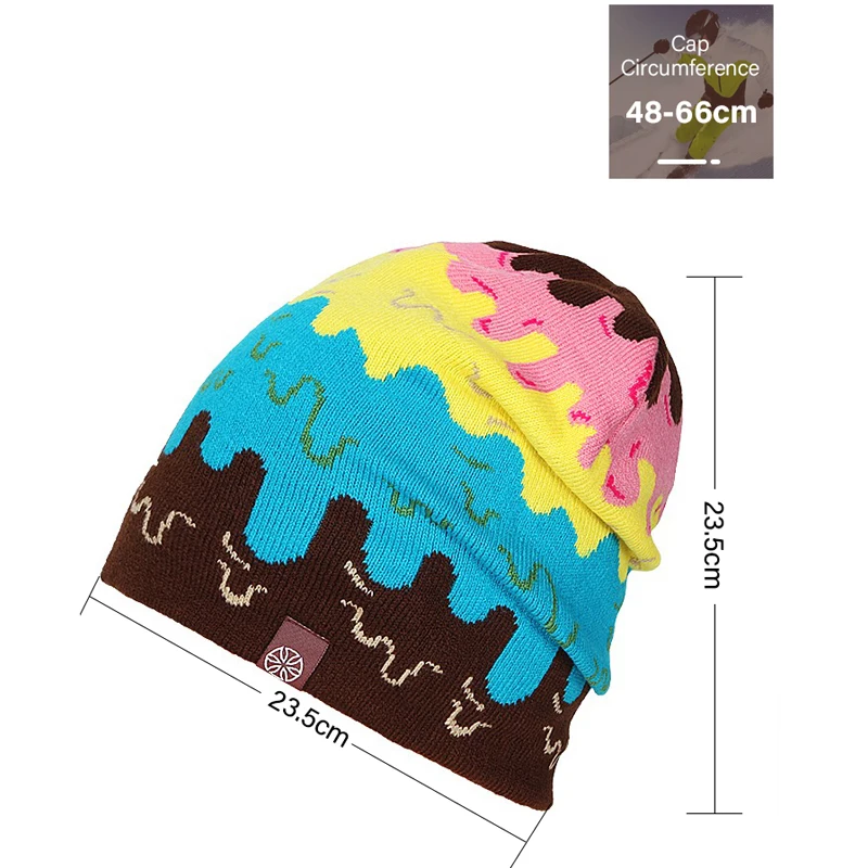 New Winter Cap Gorros Snowboard Winter Skating Hats Multicolor Warm Beanies Head Warm For Men Woman Spring Autumn Hat Ski Hat