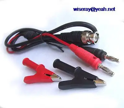 

DHL/EMS 20 set male BNC plug TO 4MM banana plug Cable 100CM BNC TO Alligator Clip Clamp-A7