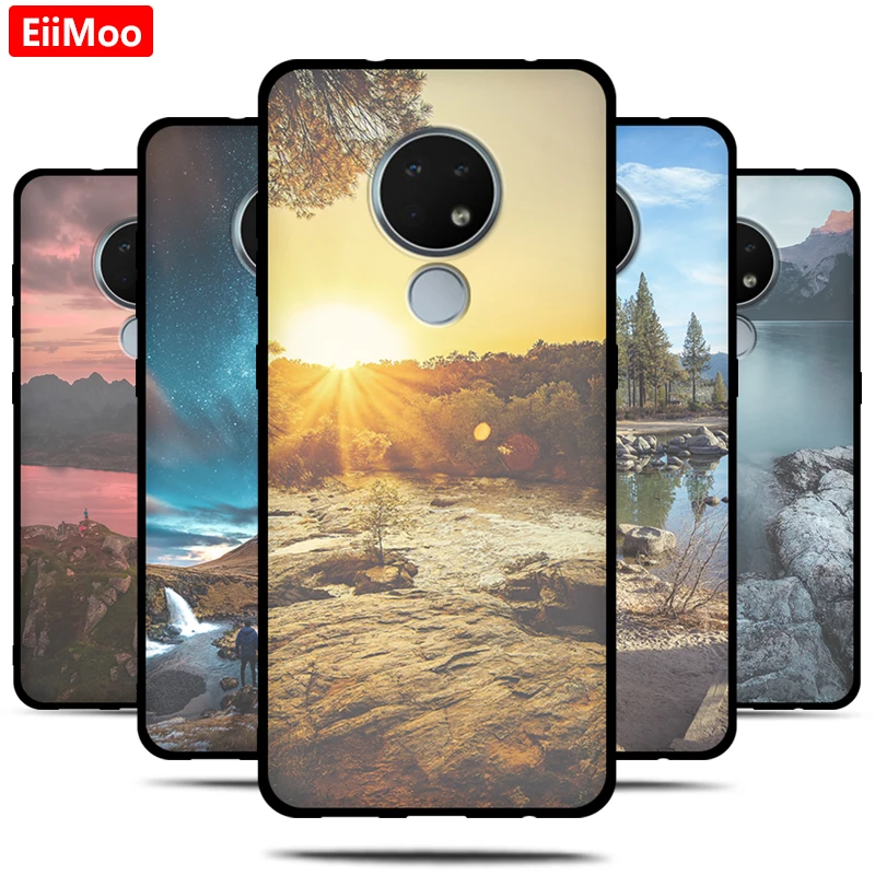 

EiiMoo Silicone Phone Cases For Nokia 7.2 Case Cover 6.3 inch Fashion Pattern TPU Soft Back Cover For Nokia 6.2 / 7.2 2019 Case