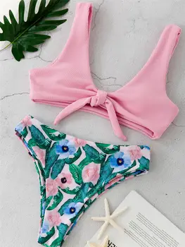

2020 Sexy High Neck Bikini Swimwear Women Swimsuit Push Up Bathing Suits Beach Wear Brazilian Bikini Set Maillot de bain femme