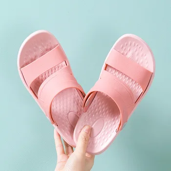 

Summer Women Slippers Slide Sandals Beach Slides Two Ways Wear Light weight Eva Non-slip Soft Sole Women Men Outdoor Home Shoes