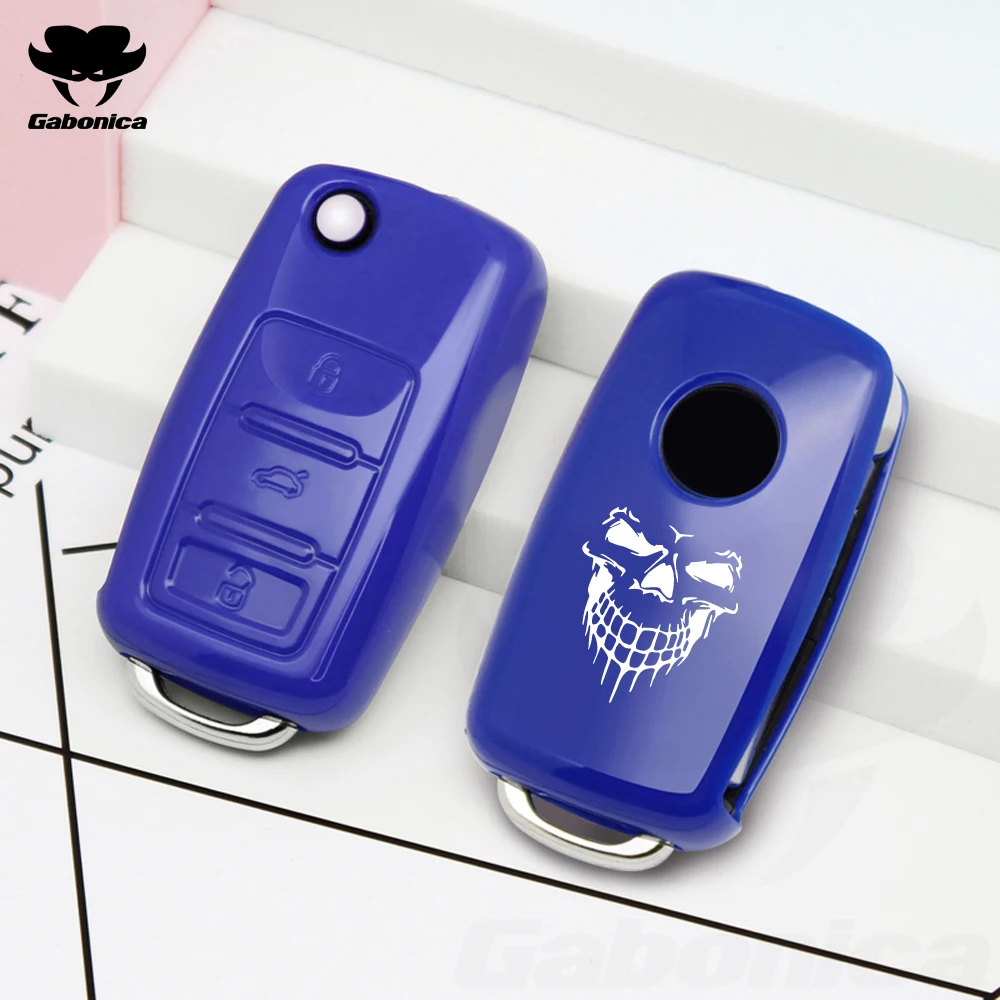 

Soft TPU Skeleton Car Key Cover Case Shell fob For Volkswagen VW POLO Tiguan Passat B5 B6 B7 Golf EOS Scirocco Jetta MK6 Octavia